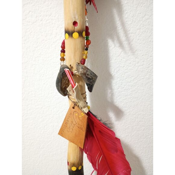 Native American Yokuts Footprint Central Valley California Walking Stick Cane - Picture 10 of 15